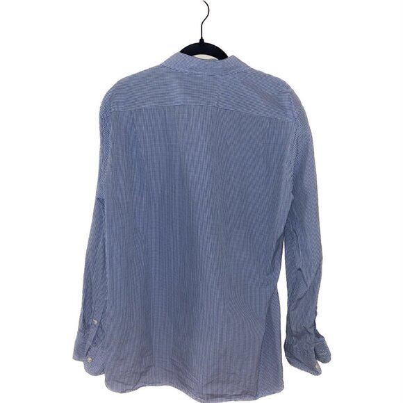 Men's J. Crew Haberdashery XL 17-17 1/2 long sleeve button-down blue and… - Picture 3 of 5